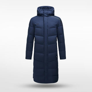 Falcon - Winter Warm Navy Long Cotton Jacket