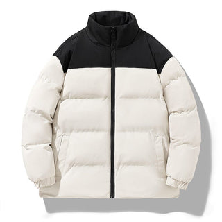 Custom Unisex Winter Colorblock Puffer Cotton Coat- LC2358