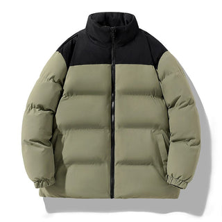 Custom Unisex Winter Colorblock Puffer Cotton Coat- LC2358