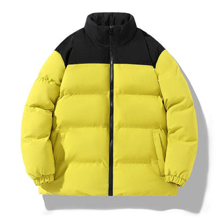 Custom Unisex Winter Colorblock Puffer Cotton Coat- LC2358