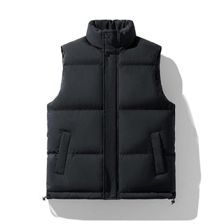 Plus Size Unisex  Stand Collar Thick Winter Cotton Vest-BYF998