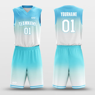 ocean blue basketball jersey set