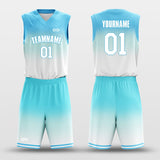 ocean blue basketball jersey set