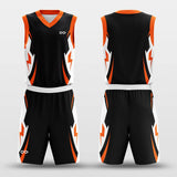 Orange Lightning basketball jersey set