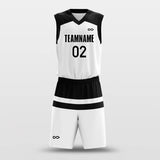 parallel blackwhite basketball jersey