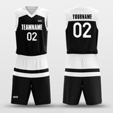 parallel white black basketball jersey