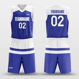 parallel white blue basketball jersey