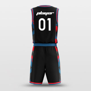 black basketball uniform set design