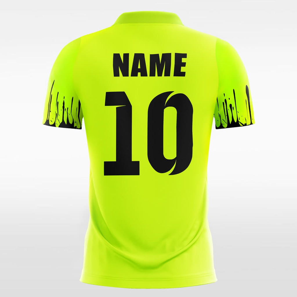Raindrop - Customized Men's Fluorescent Sublimated Soccer Jersey