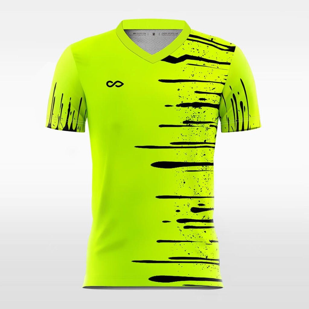 Raindrop - Customized Men's Fluorescent Sublimated Soccer Jersey
