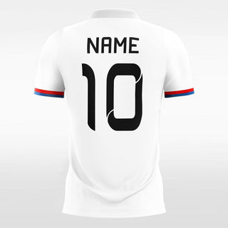 Red and Blue Graphic - Custom Kids Soccer Jerseys Design White