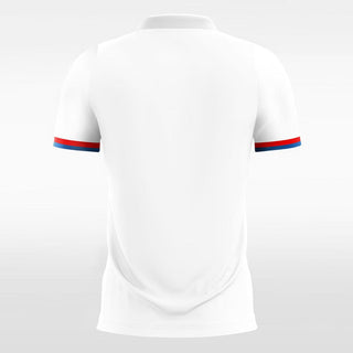 Red and Blue Graphic - Custom Kids Soccer Jerseys Design White