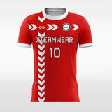 Retro Forward - Women Custom Soccer Jerseys Red Design