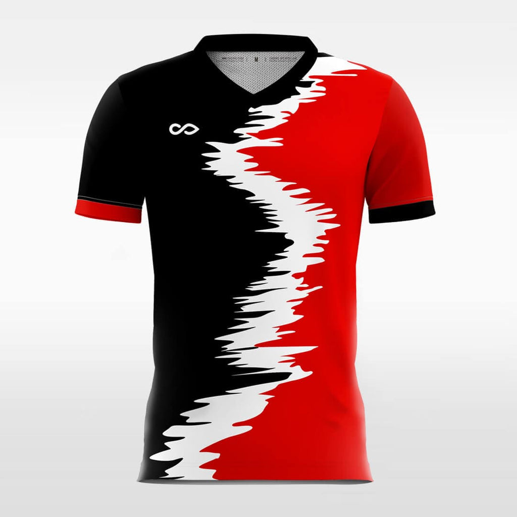 Red black and white best sale soccer jersey