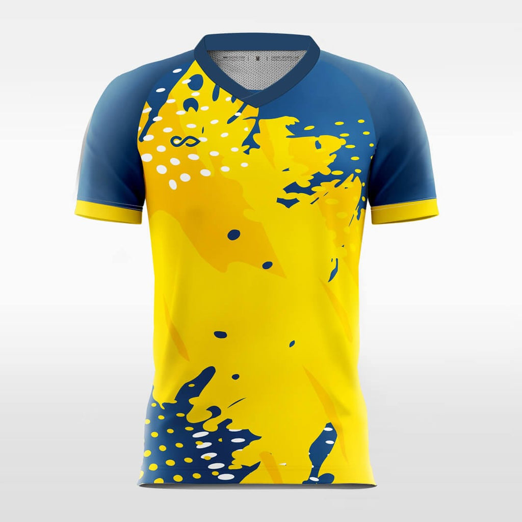 Full Sublimation Sports Uniform Kit Blue & Yellow 3 Piece Set