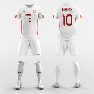 White and red soccer jersey