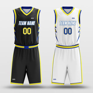 Yellow lightning - Custom Reversible Sublimated Basketball Jersey Set