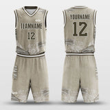 ashen sublimated basketball jersey kit