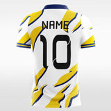 white and yellow jersey