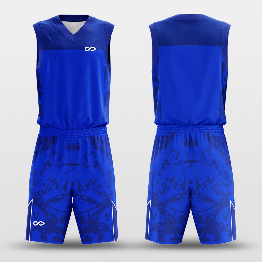 basketball jersey blue print