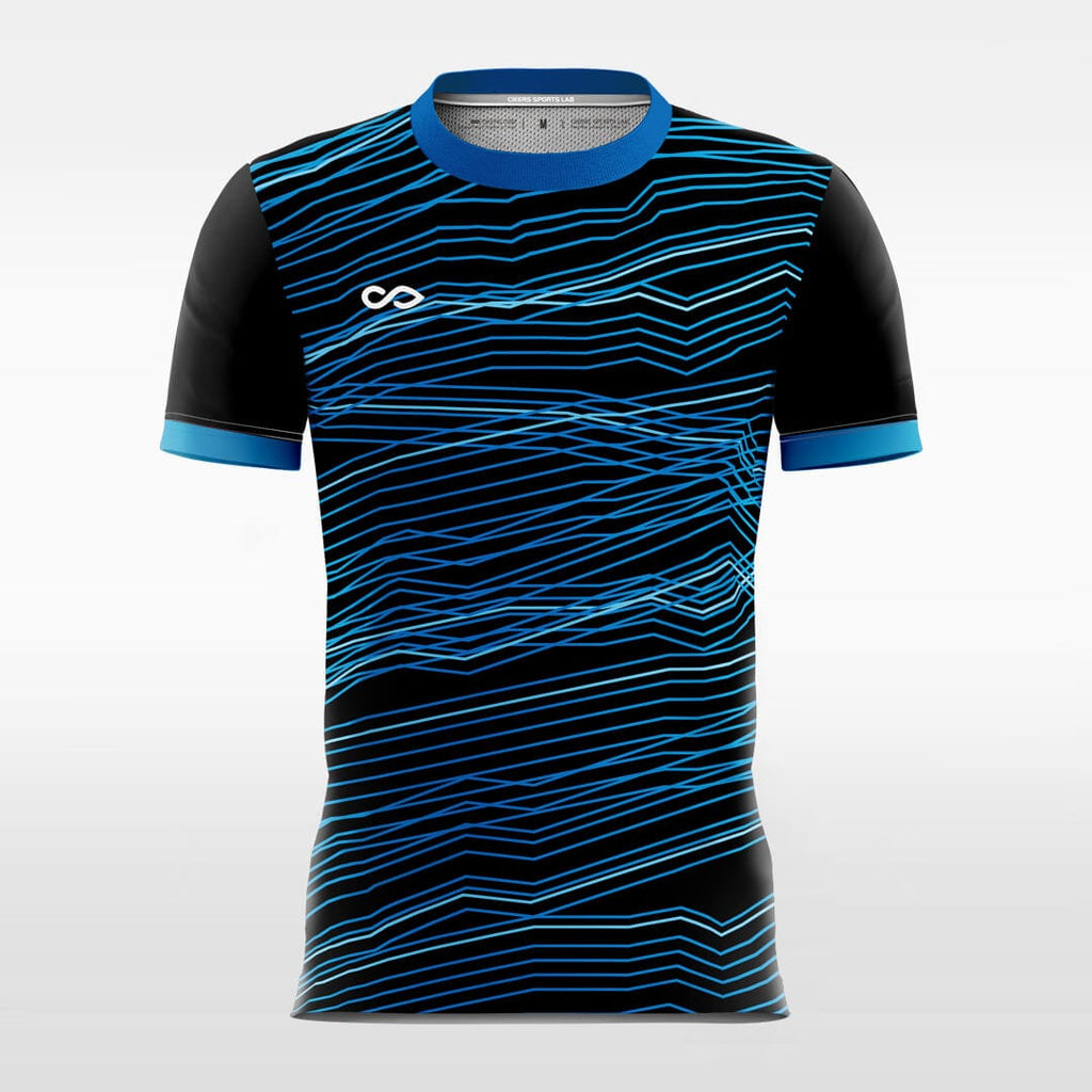 black and blue short jersey