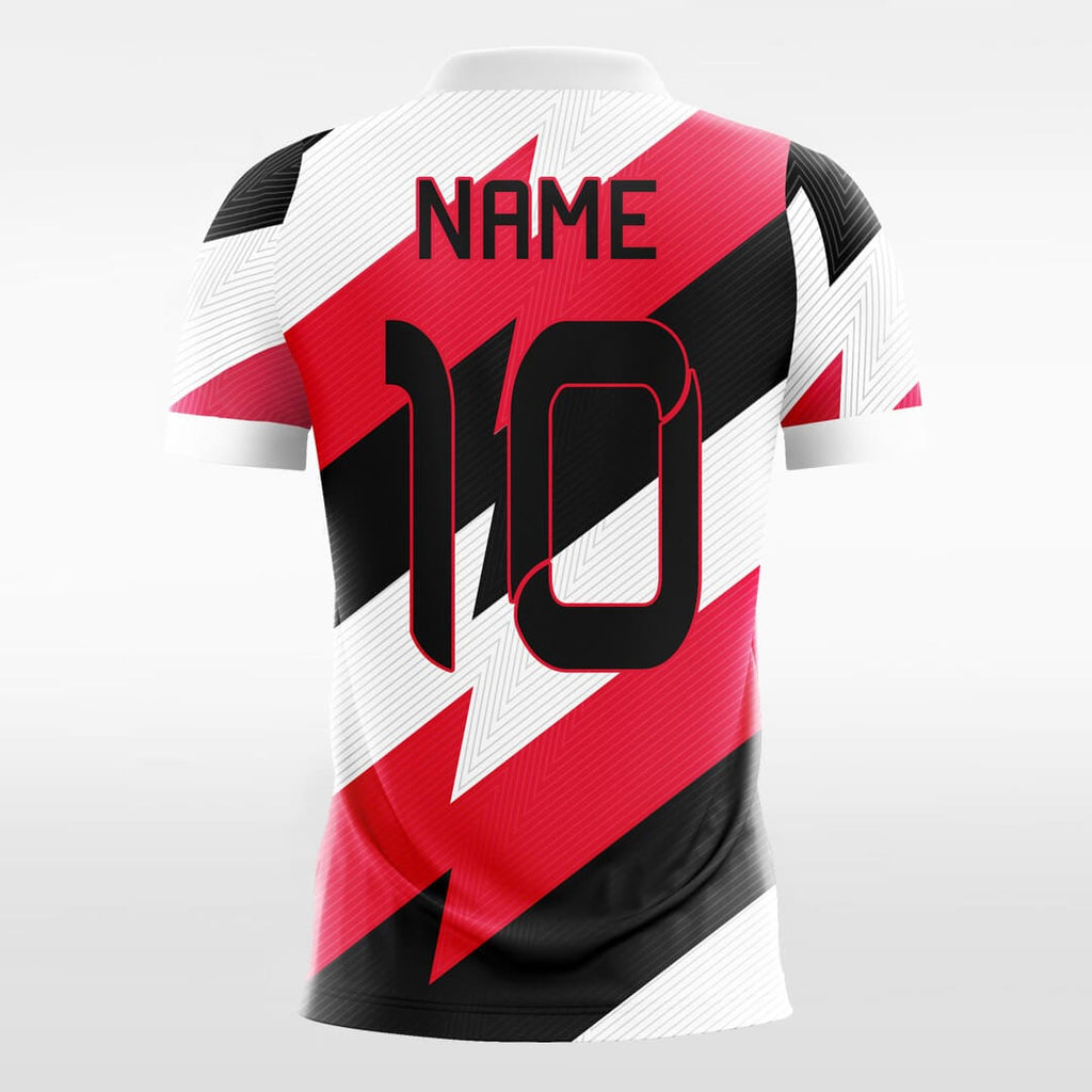 black and red short sleeve jersey