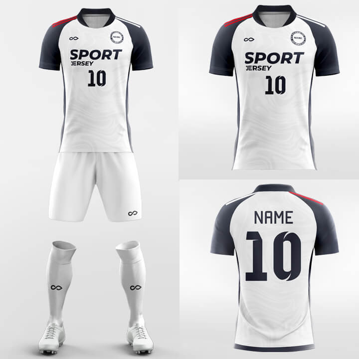 black and white soccer jersey kit