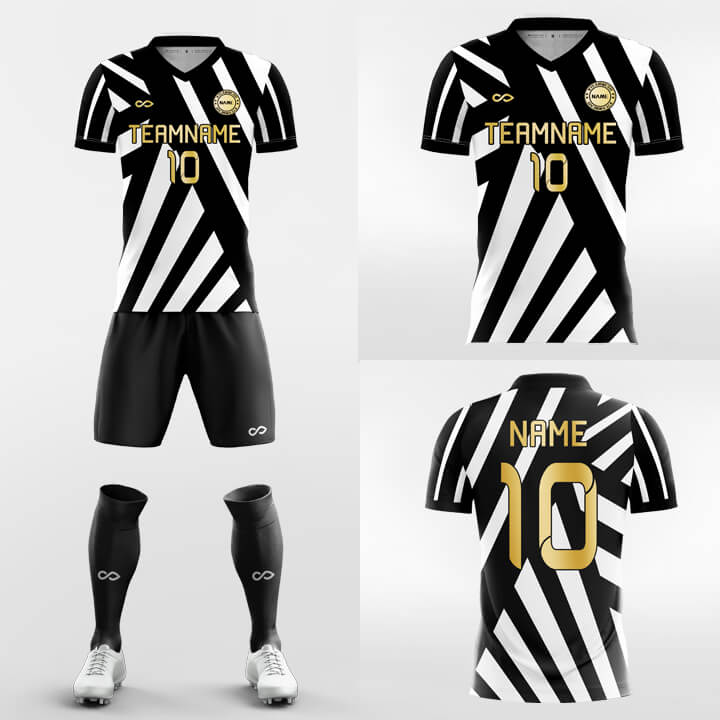 Soccer Jersey Or Football Kit Collection In Black And White