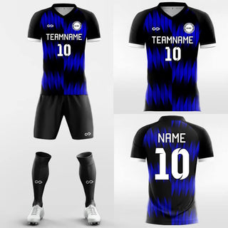 black blue kit soccer jerseys