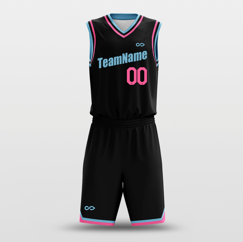 Custom Women Basketball Uniform Sublimation Printing Blank Pink Lady Basketball  Jersey Wear
