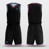 black bluepink basketball jersey
