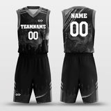 black custom basketball jersey kit