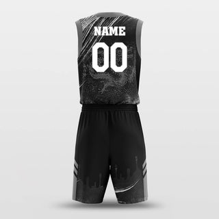 black custom basketball jersey