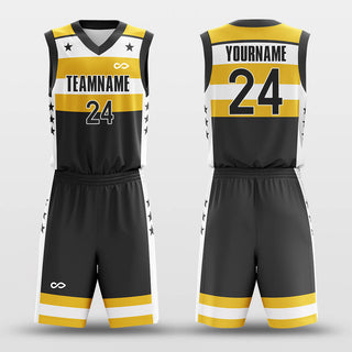 black custom basketball jersey