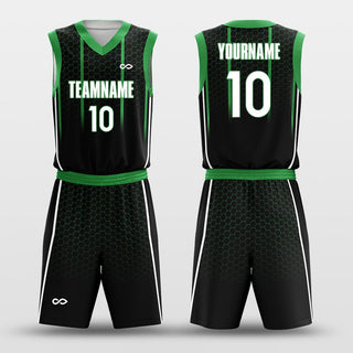 black custom basketball jersey