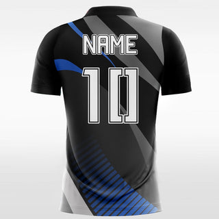 black custom short sleeve jersey