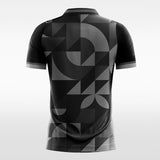 black custom sleeve soccer jersey