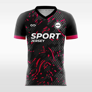 black custom soccer jersey for men