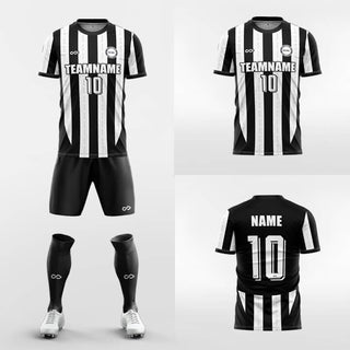 black custom soccer jersey kit