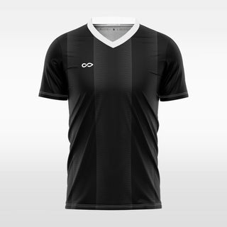 black custom soccer jersey