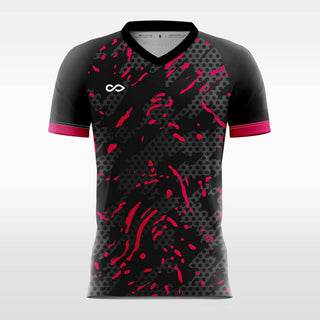 black custom soccer jersey