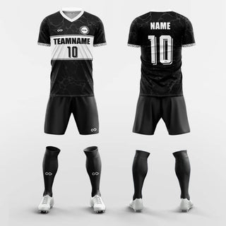  black custom soccer jerseys kit