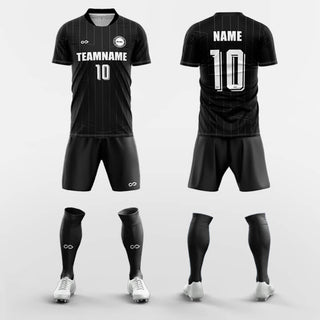  black custom soccer jerseys kit