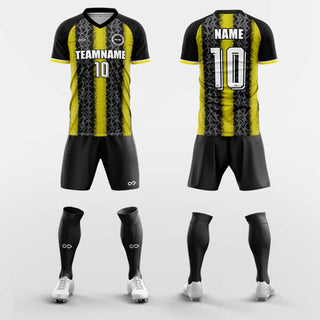 black custom soccer jerseys kit