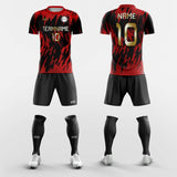black custom soccer jerseys kit