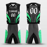 black green basketball jersey set
