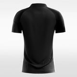black short sleeve jersey soccer 