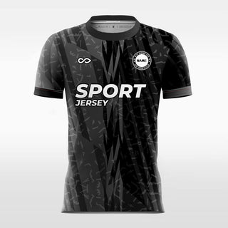 black short sleeve soccer jersey