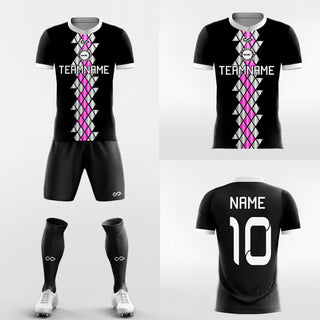 black soccer jersey kit