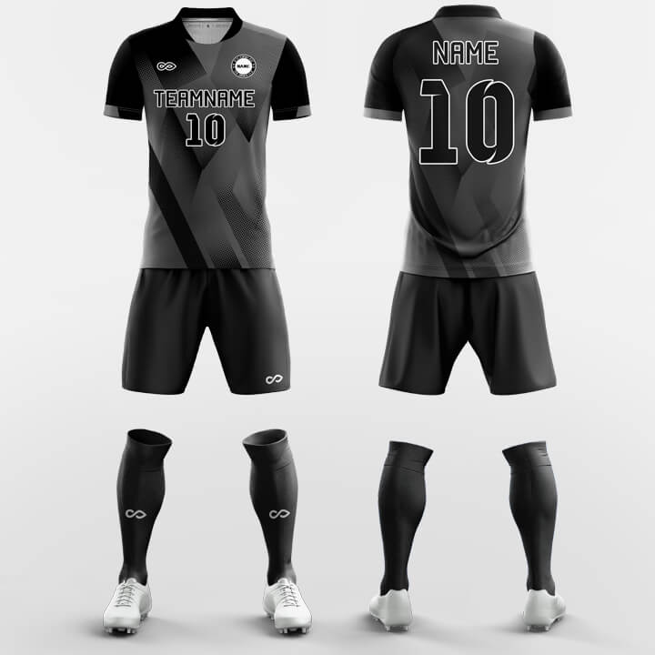 Soccer kit - Black Custom Soccer Kits/Jerseys - Vesuvius Sport